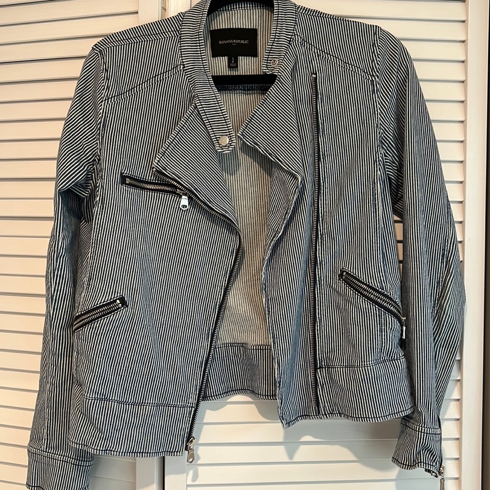Banana Republic Biker Jean Jacket